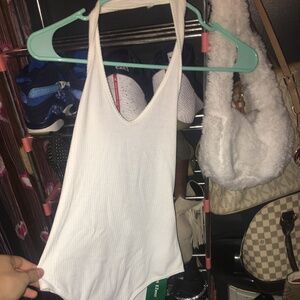 NWT SHEIN White halter bodysuit size X-Small